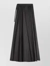 Mm6 Maison Margiela High Waist Pleated Skirt With Tie Detail