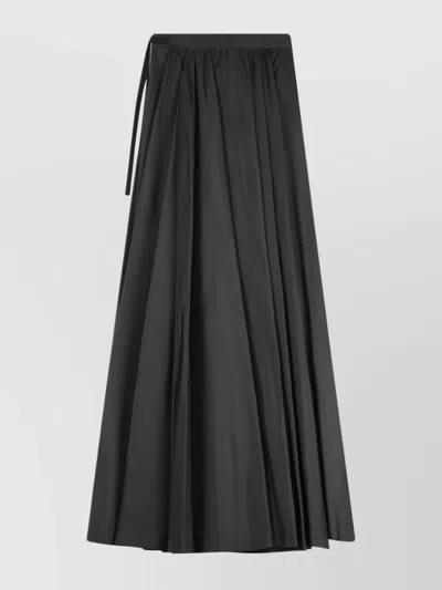 Mm6 Maison Margiela High Waist Pleated Skirt With Tie Detail