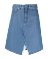 Mm6 Maison Margiela High-waisted Denim Skirt In Blue