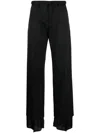 Mm6 Maison Margiela High-waisted Flared Trousers In Black