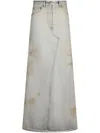 Mm6 Maison Margiela Mm6 By Maison Margiela High-waisted Maxi Skirt In Gray