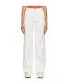 Mm6 Maison Margiela High-waisted Flared Trousers In White