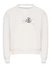 Mm6 Maison Margiela Mm6 By Maison Margiela Textured White Knit Sweater