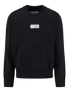Mm6 Maison Margiela Logo Cotton Sweatshirt In Black