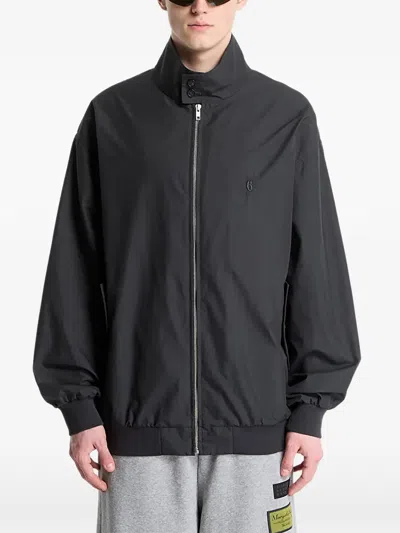 Mm6 Maison Margiela High-neck Zip-up Jacket In Black