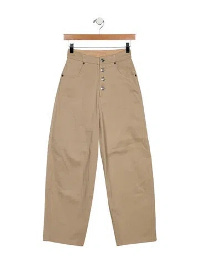 Pre-owned Mm6 Maison Margiela High-rise Straight Leg Jeans In Neutral