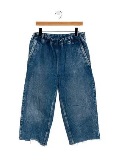 Pre-owned Mm6 Maison Margiela High-rise Wide Leg Jeans In Blue