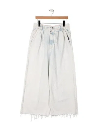 Pre-owned Mm6 Maison Margiela High-rise Wide Leg Jeans In Blue