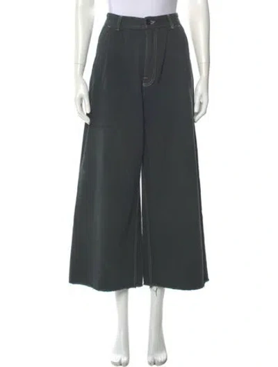 Pre-owned Mm6 Maison Margiela High-rise Wide Leg Jeans In Gray