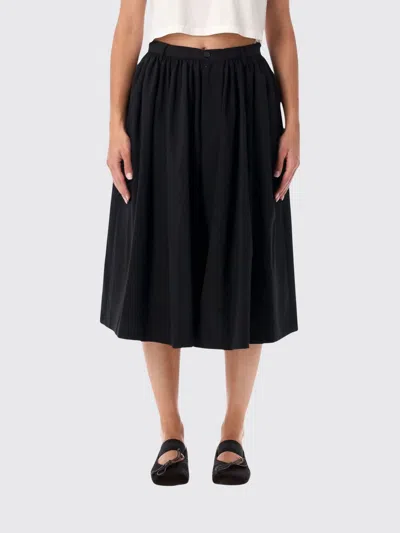 Mm6 Maison Margiela High-waisted Wide Leg Bermuda Shorts In Wool Blend In Black