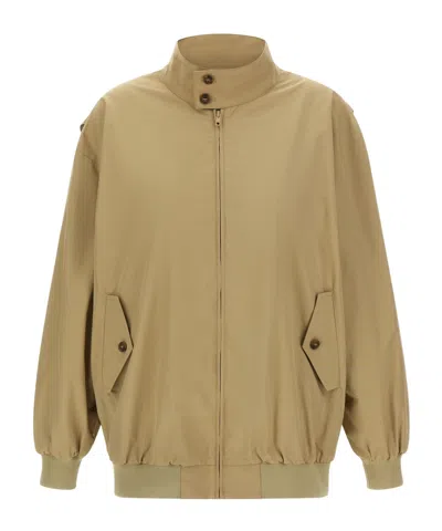 Mm6 Maison Margiela Long-sleeve Casual Jacket In Nude