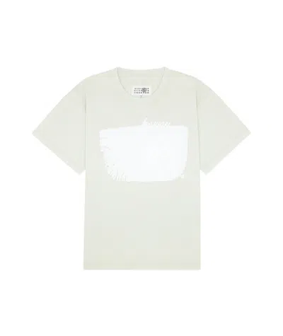Mm6 Maison Margiela Holiday Print T-shirt In Moss