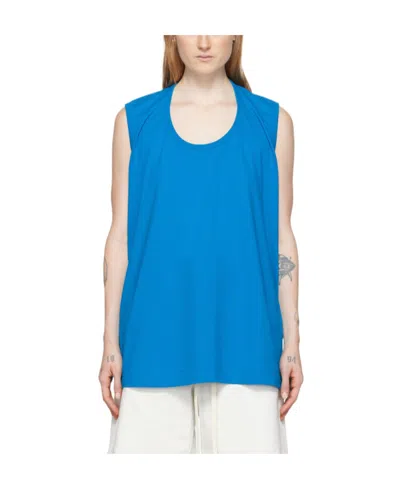 Mm6 Maison Margiela Hollow Vest In Blue