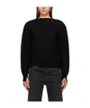 Mm6 Maison Margiela Hollowed-out Wool Sweater In Black