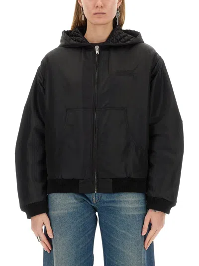 Mm6 Maison Margiela Hooded Jacket In Black