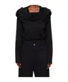 Mm6 Maison Margiela Hooded Long-sleeve Jumper In Black
