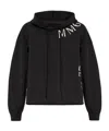 Mm6 Maison Margiela Raw Edges Hoodie With Drawstring Hood In Black