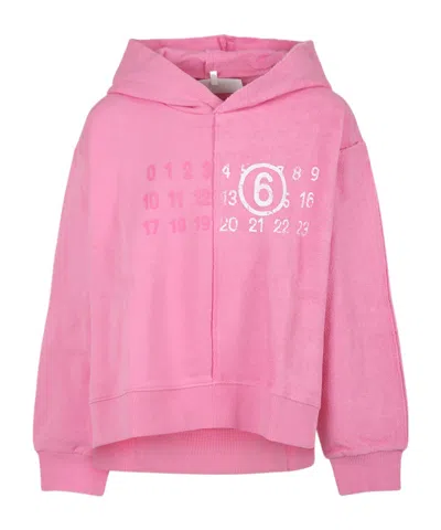 Mm6 Maison Margiela Hooded Sweatshirt In Pink