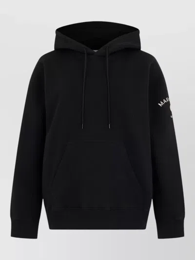 Mm6 Maison Margiela Hooded Top Casual Style Long Sleeves In Black