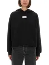 Mm6 Maison Margiela Numbers-motif Hoodie In Blue