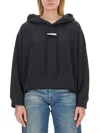 Mm6 Maison Margiela Numeric Hoodie In Black