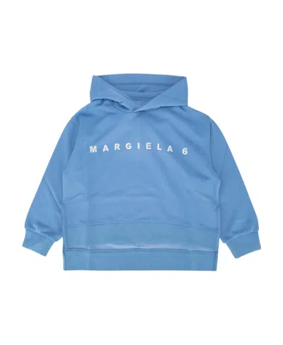 Mm6 Maison Margiela Kids' Hoodie In Blue