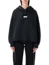 Mm6 Maison Margiela Casual Hoodie Featuring Tape Detail In Black