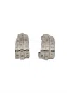 Mm6 Maison Margiela Mm6 By Maison Margiela Polished Brass Hoop Earrings In Metallic