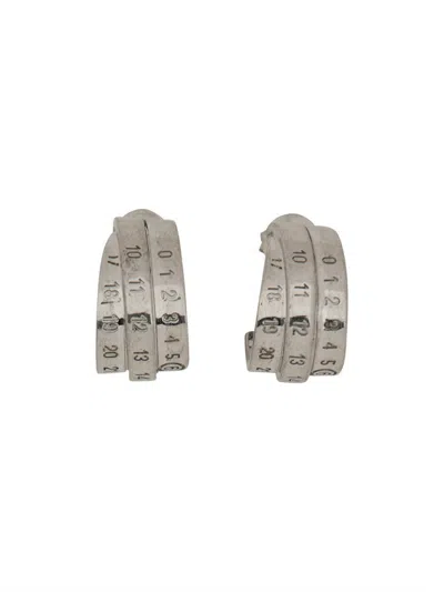 Mm6 Maison Margiela Hoop Earrings In Metallic