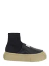 Mm6 Maison Margiela Hybrid Slip-on Sneaker In Black