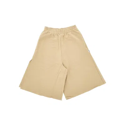 Mm6 Maison Margiela Ide Leg Cropped Sweatpants Kids In Beige