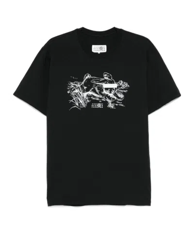 MM6 MAISON MARGIELA MM6 MAISON MARGIELA ILLUSTRATION-PRINTED CREW NECK T-SHIRT
