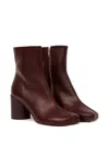 Mm6 Maison Margiela 70mm Anatomic Stitch Ankle Boots In Red