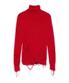 Mm6 Maison Margiela Red Wool And Acrylic Sweater In Red