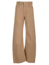 Mm6 Maison Margiela In Cotton Twill Trousers Beige