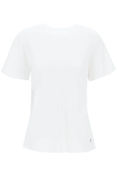 Mm6 Maison Margiela Hybrid T-shirt In White,black