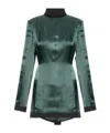 Mm6 Maison Margiela Inner And Outer Lapel Casual Jacket In Green