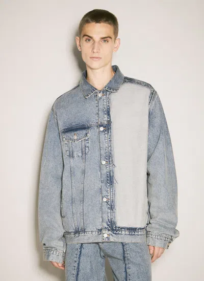 Mm6 Maison Margiela Blue Distressed Denim Jacket