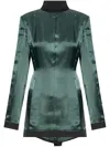 Mm6 Maison Margiela Inner And Outer Lapel Casual Jacket In Grün