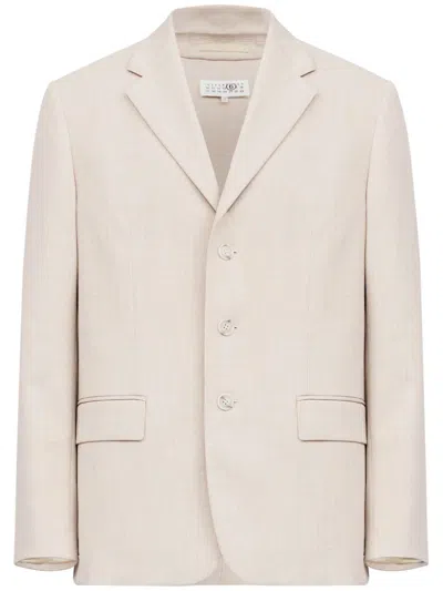 Mm6 Maison Margiela Inside-out Effect Jacket In Neutrals