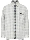 Mm6 Maison Margiela Mm6 By Maison Margiela Plaid Shirt With Classic Collar In Grey