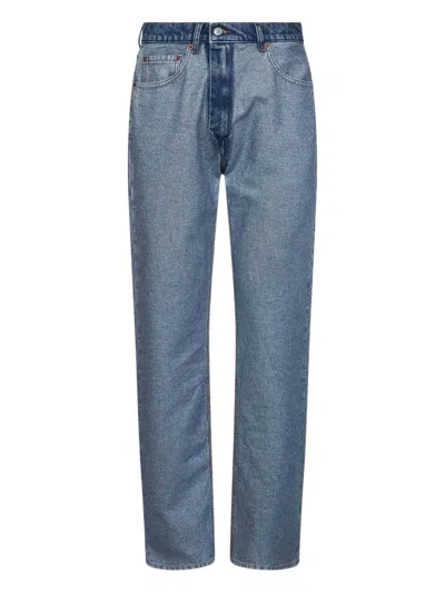 Mm6 Maison Margiela Inside-out Five-pocket Jeans In Blue