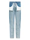 Mm6 Maison Margiela Mm6 By Maison Margiela Reversed Front Jeans In Blue