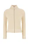 Mm6 Maison Margiela Off-white Slitted Camionneur Track Jacket In Cream
