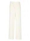 Mm6 Maison Margiela Mm6 By Maison Margiela Ivory Virgin Wool Blend Pants