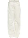 Mm6 Maison Margiela Ivory White Cotton Jeans In Neutral
