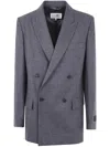 Mm6 Maison Margiela Virgin Wool Blazer In Gray
