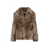Mm6 Maison Margiela Acrylic Jacket Synthetic Fur In Brown