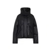 Mm6 Maison Margiela Pleather Puffer Jacket In Black