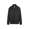 Mm6 Maison Margiela Black Stand-up Ribbed Collar Jacket